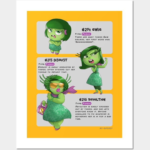 Disgust Evolutions Wall Art by disneyevolutions